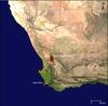 Satellite image of western South Africa