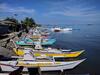 vissersbootjes in de baai van Makassar, Indonesië